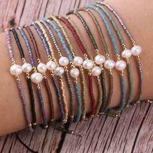 Miyuki Bracelet Delica Beads Natural Pearl Jewelry
